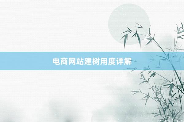 电商网站建树用度详解